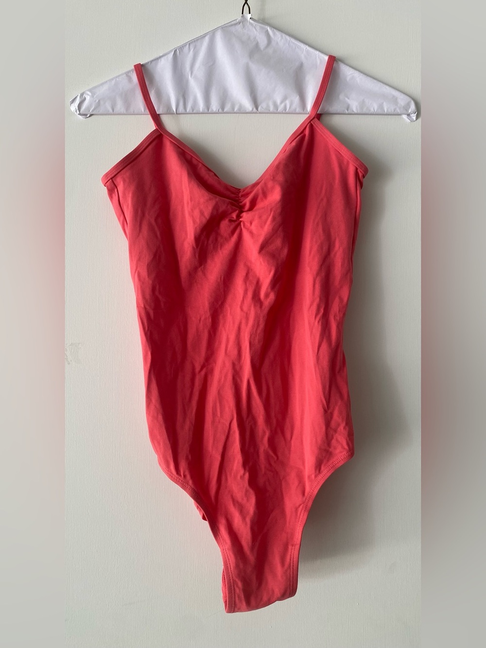 New Balera Pinch Front Coral Camisole Leotard